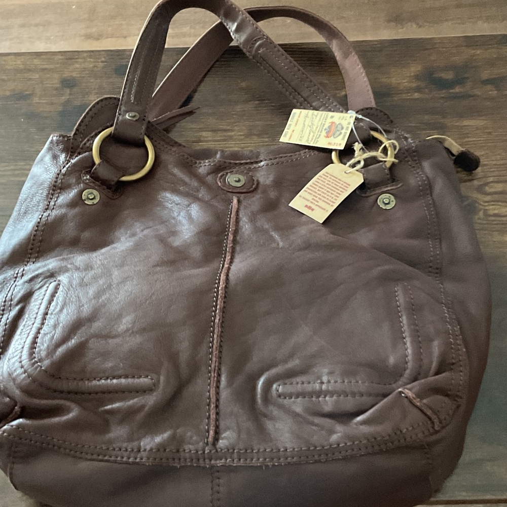 Lucky Brand Dark Brown Leather Shoulder Bag